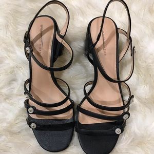 Black sandal heels
